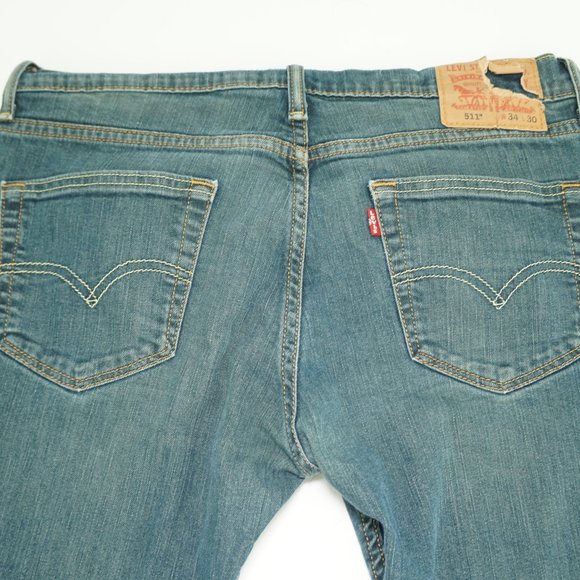 Levi Strauss Men's 511 Denim Blue Jeans - Picture 6 of 6